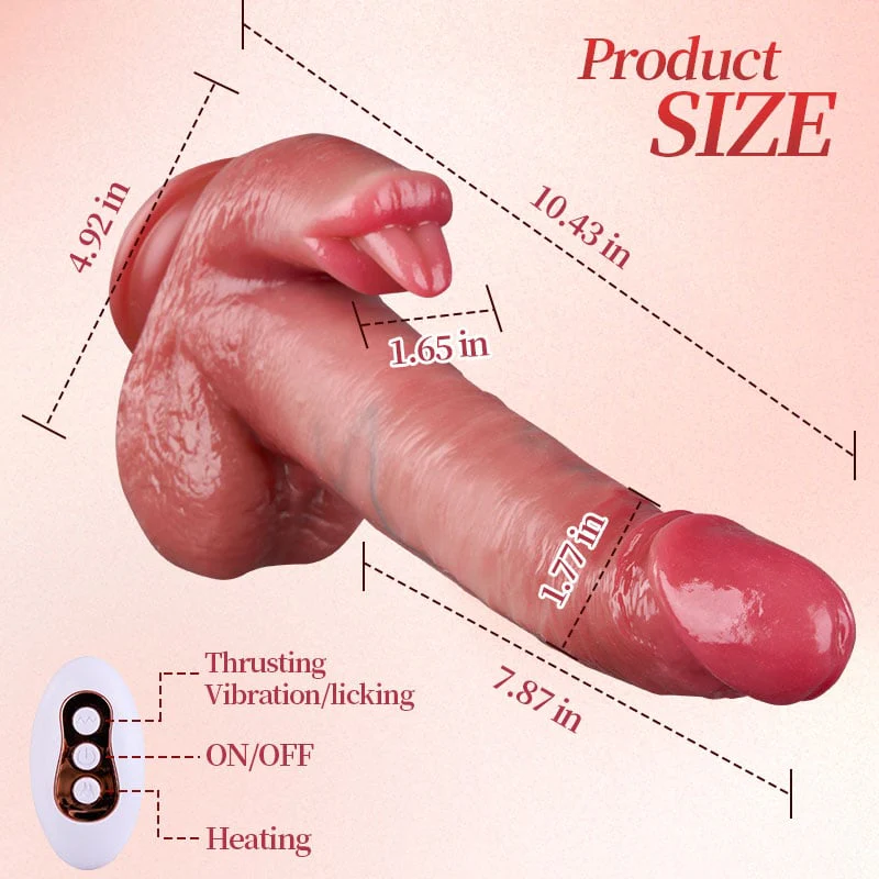 🎁Vibrating clitoral stimulation, heat, 7 thrusts and swings, 10 vibrations, realistic dildo