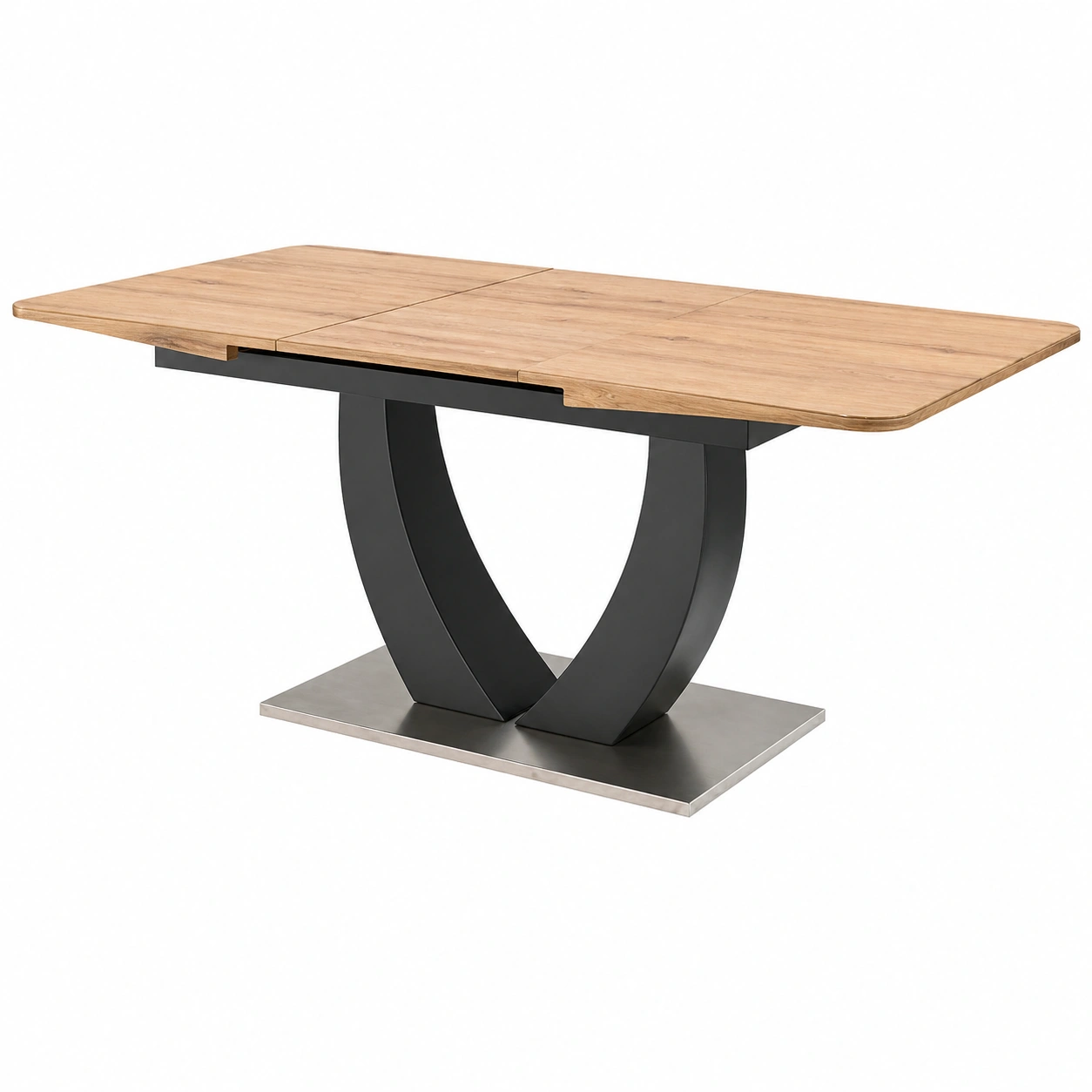 Moderner Ausziehtisch in Weißs Hochglanz mit Designer Gestell – 160 x 76 x 90 cm-homedecorsupport