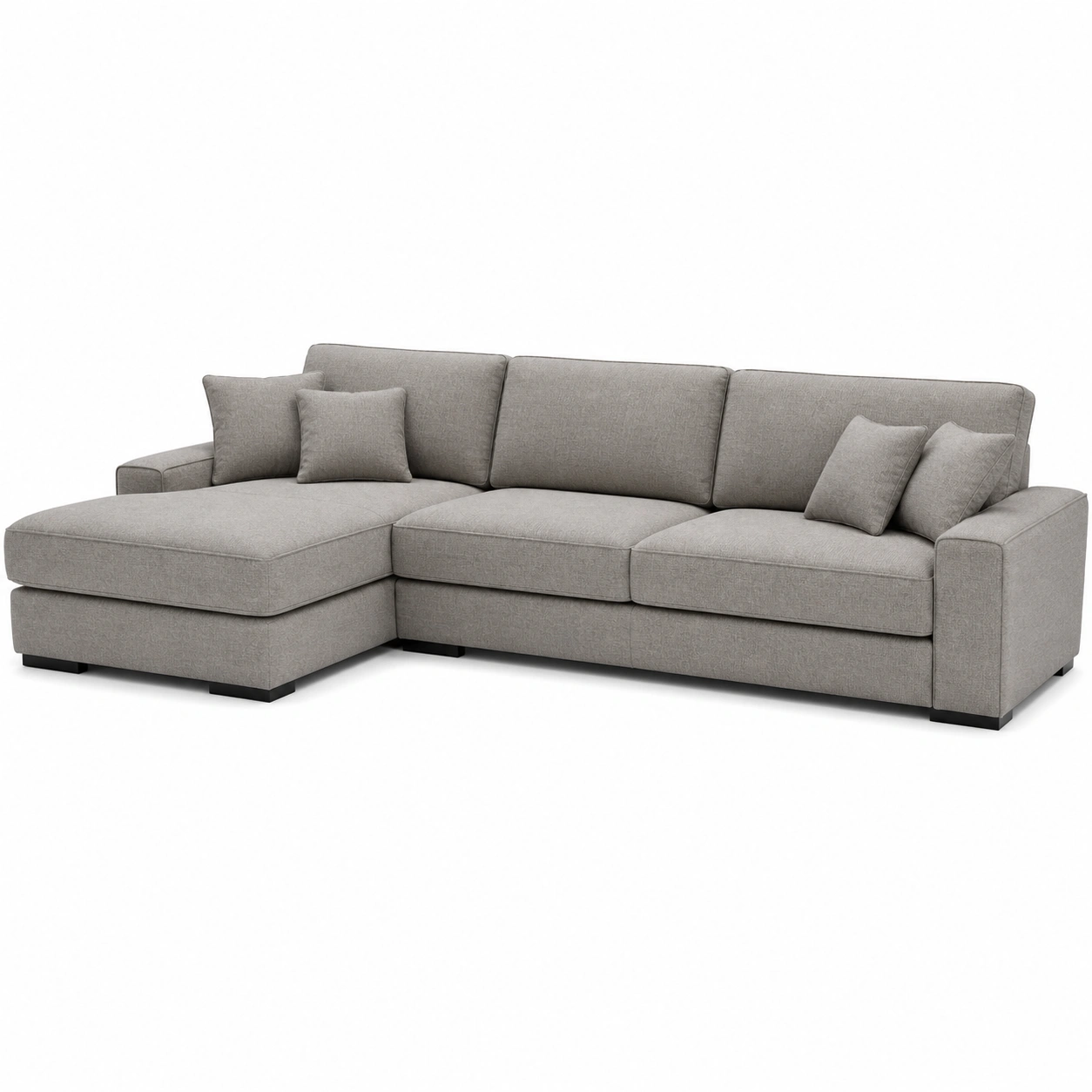Sofa narozna klasyczna jasnoszara