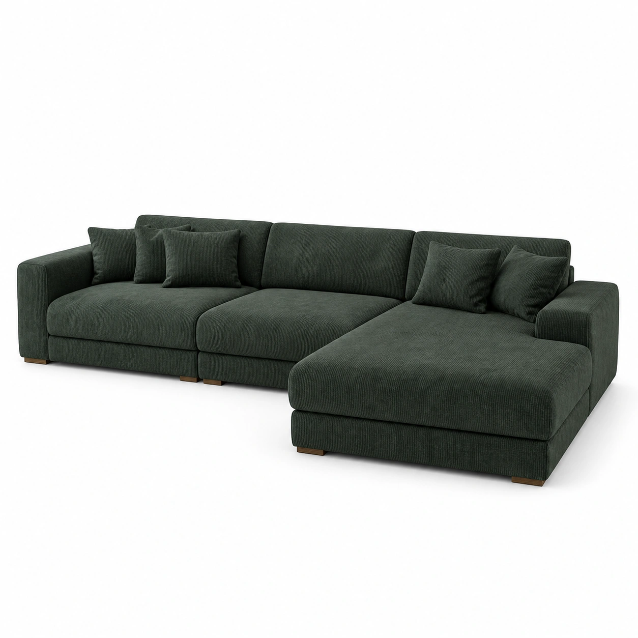 Sofa narozna duza zielona