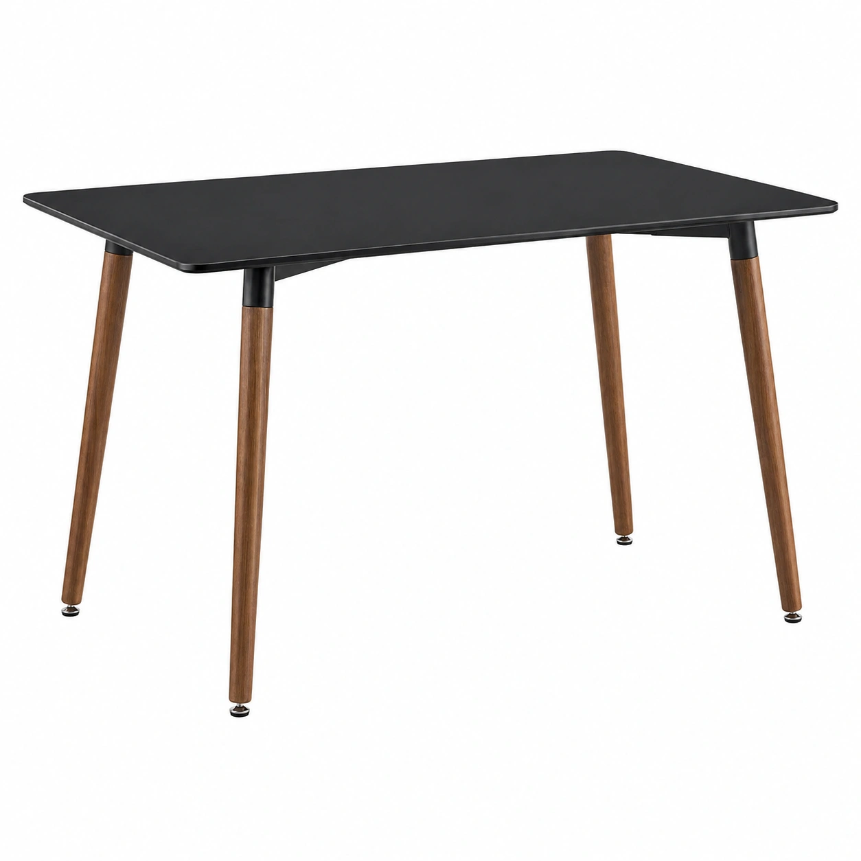 Esstisch Modern Schwarz Matt Holzbeine Skandinavisch 140x80 cm-furniguidehelp