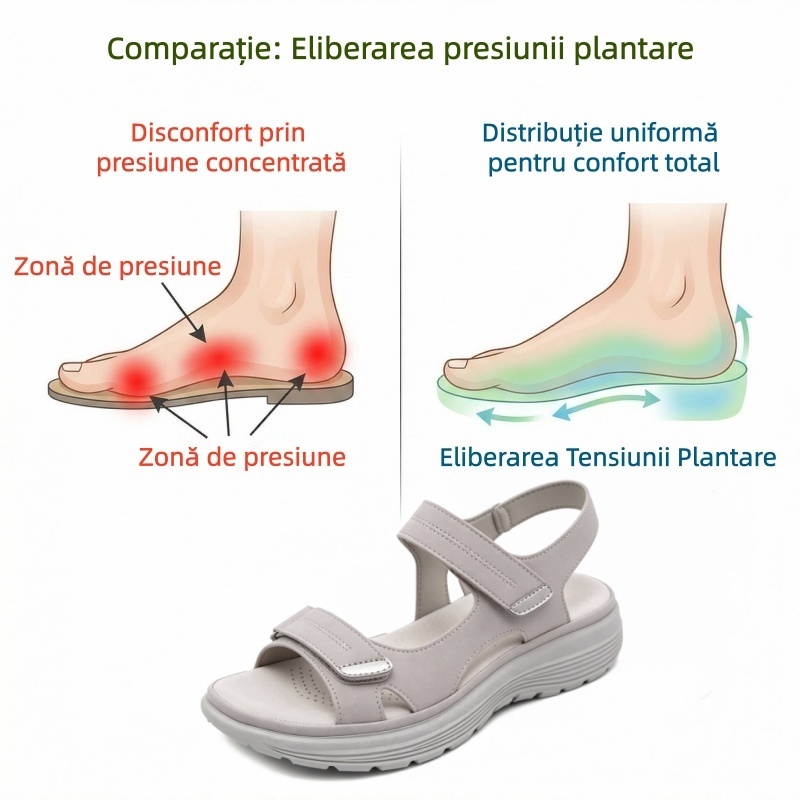 🔥 Reducere limitată de 50%! Sandale ortopedice de vară – design ergonomic, ultra-confortabile și respirabile. Spune adio durerilor de picioare! ✅