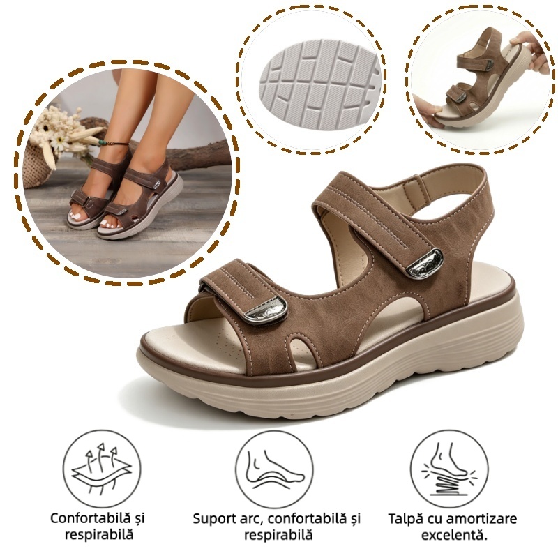 🔥 Reducere limitată de 50%! Sandale ortopedice de vară – design ergonomic, ultra-confortabile și respirabile. Spune adio durerilor de picioare! ✅