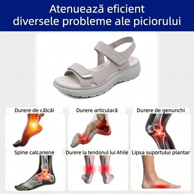 🔥 Reducere limitată de 50%! Sandale ortopedice de vară – design ergonomic, ultra-confortabile și respirabile. Spune adio durerilor de picioare! ✅