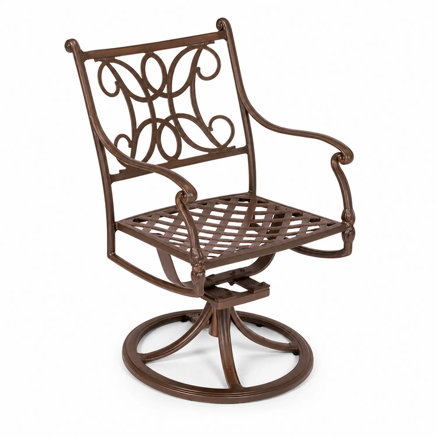 Gartensessel Metall Braun Drehbar