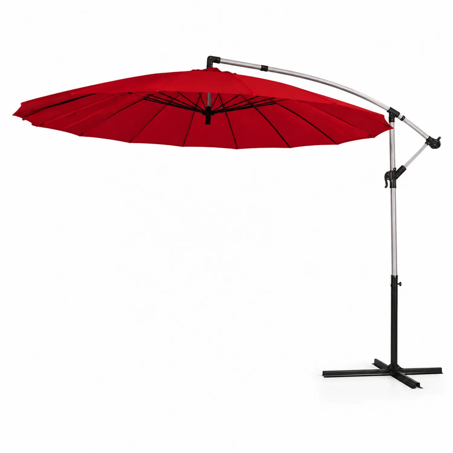 Ampelschirm Aluminium Polyester 300 cm Rot
