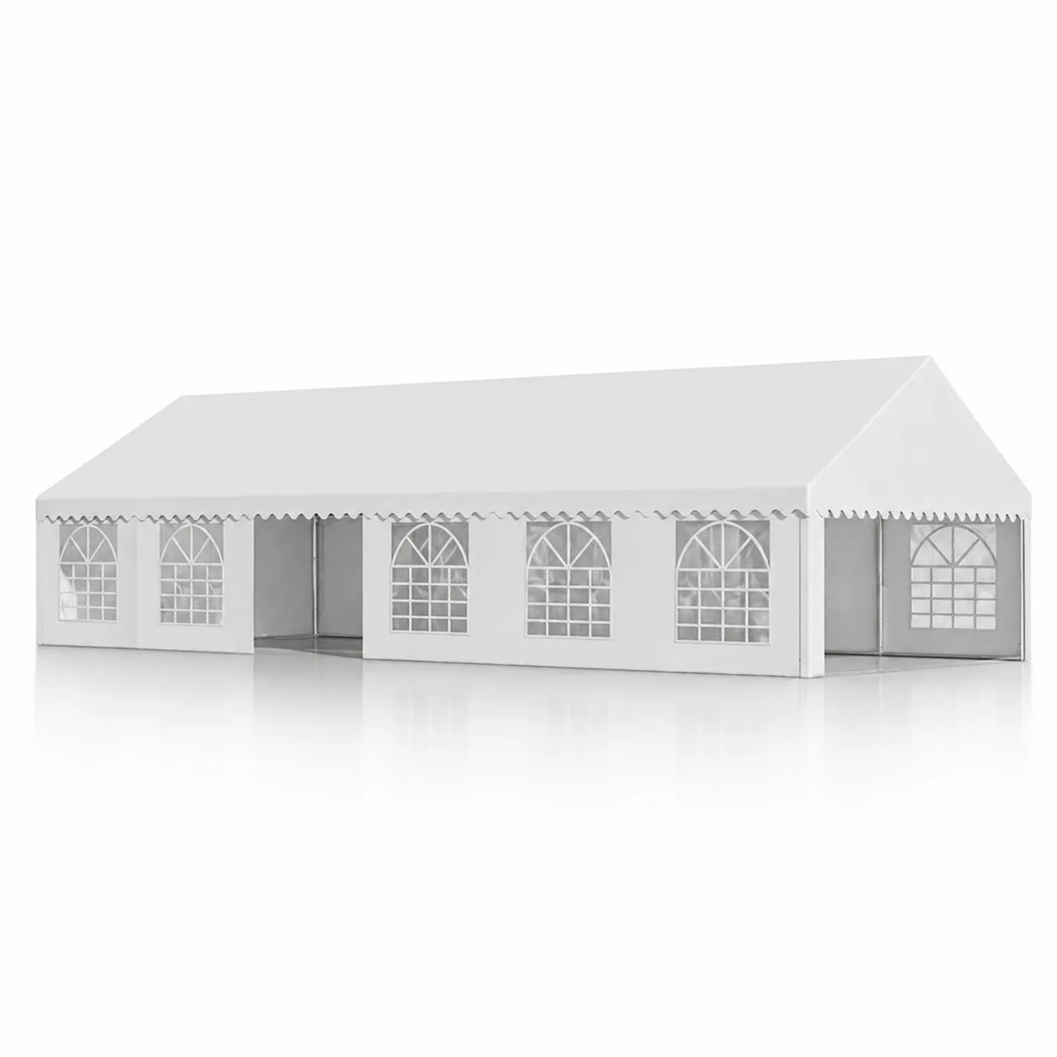 Großes Partyzelt PVC 12x6m Weiß