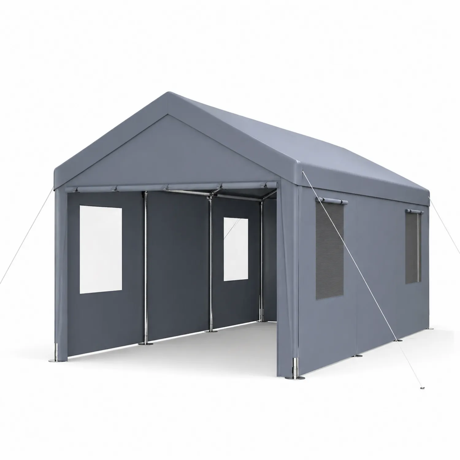 Outdoor-Zelt 6x3 m Stahlrahmen Grau