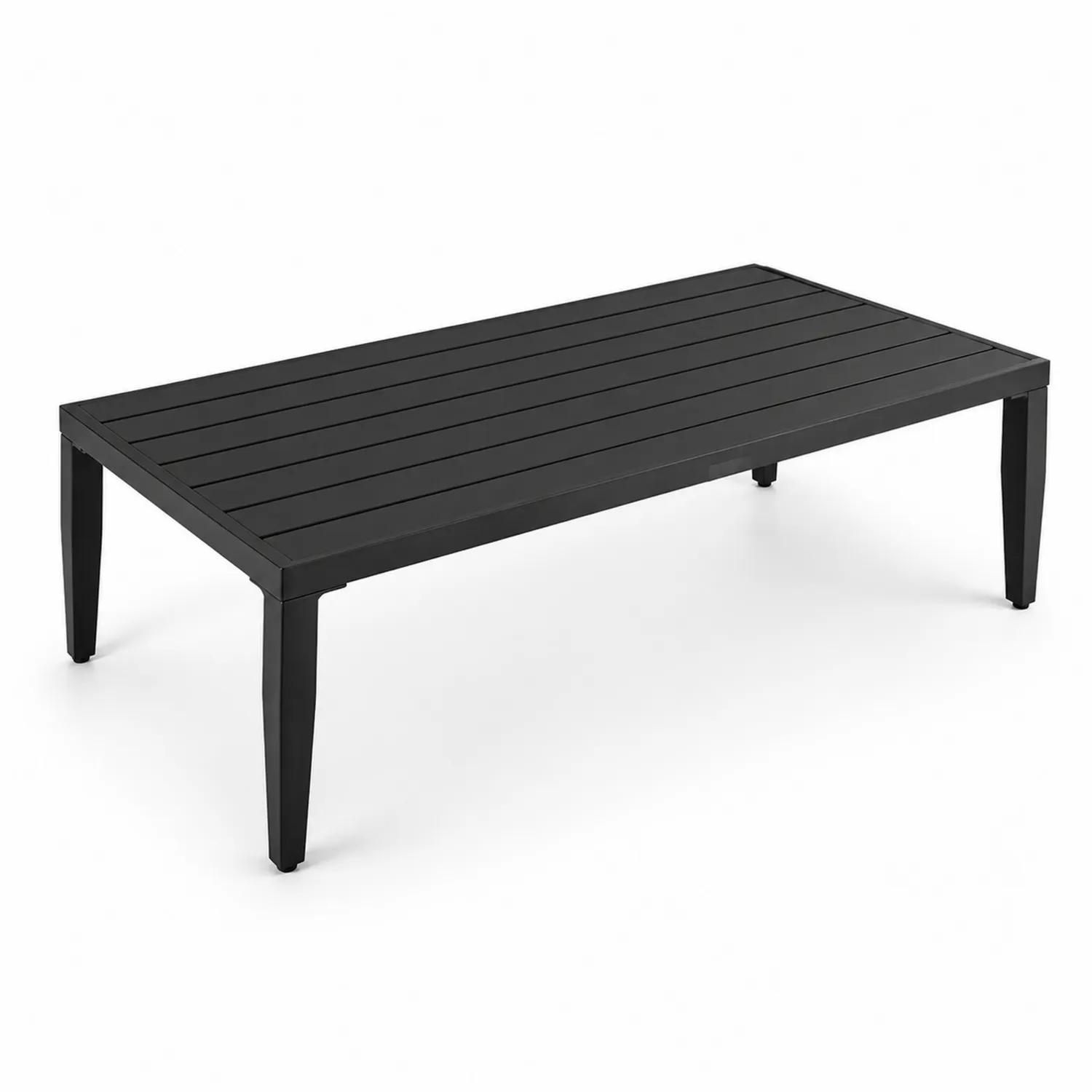Couchtisch Aluminium Rechteckig Schwarz 120x60x45cm