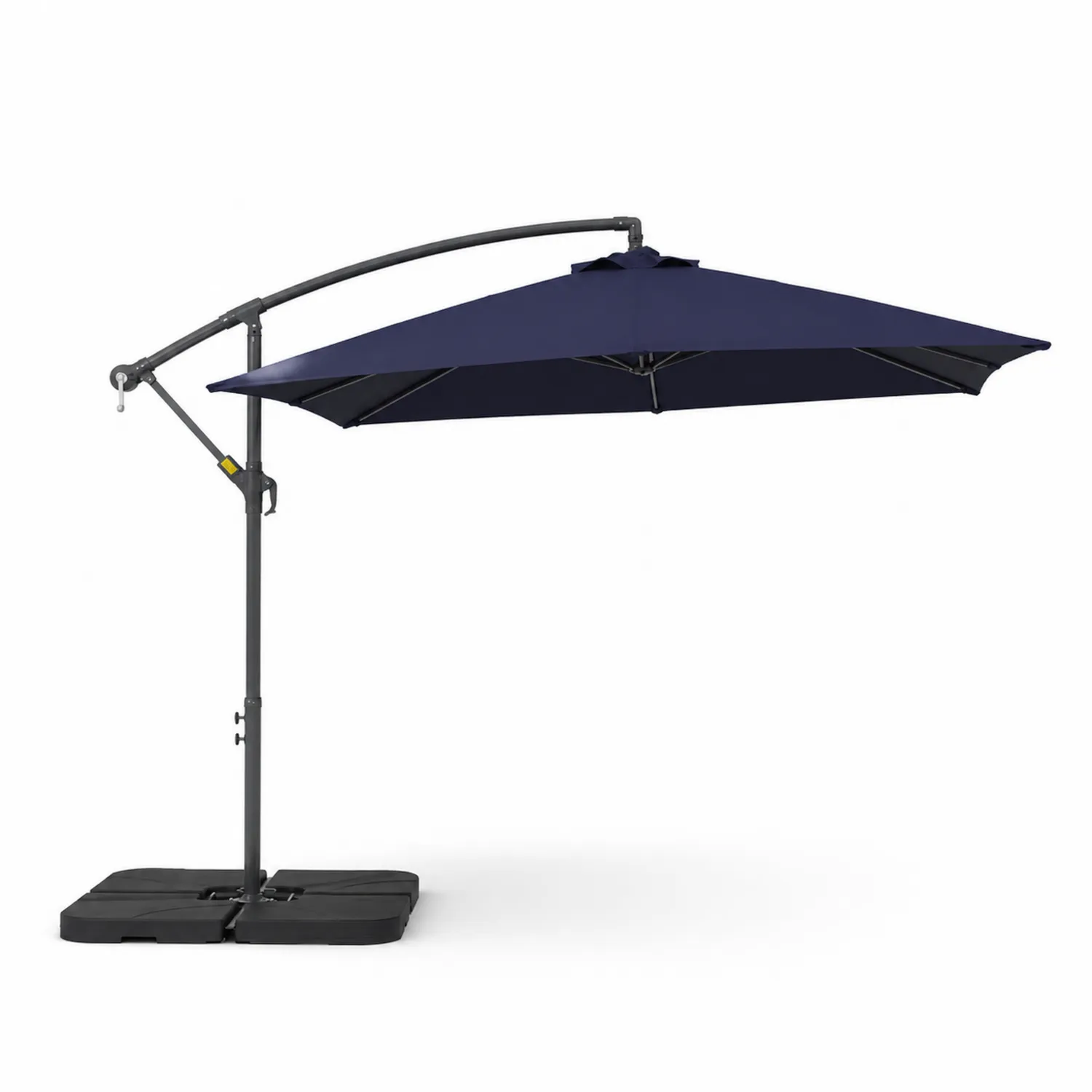 Ampelschirm Aluminium Polyester Blau 3m