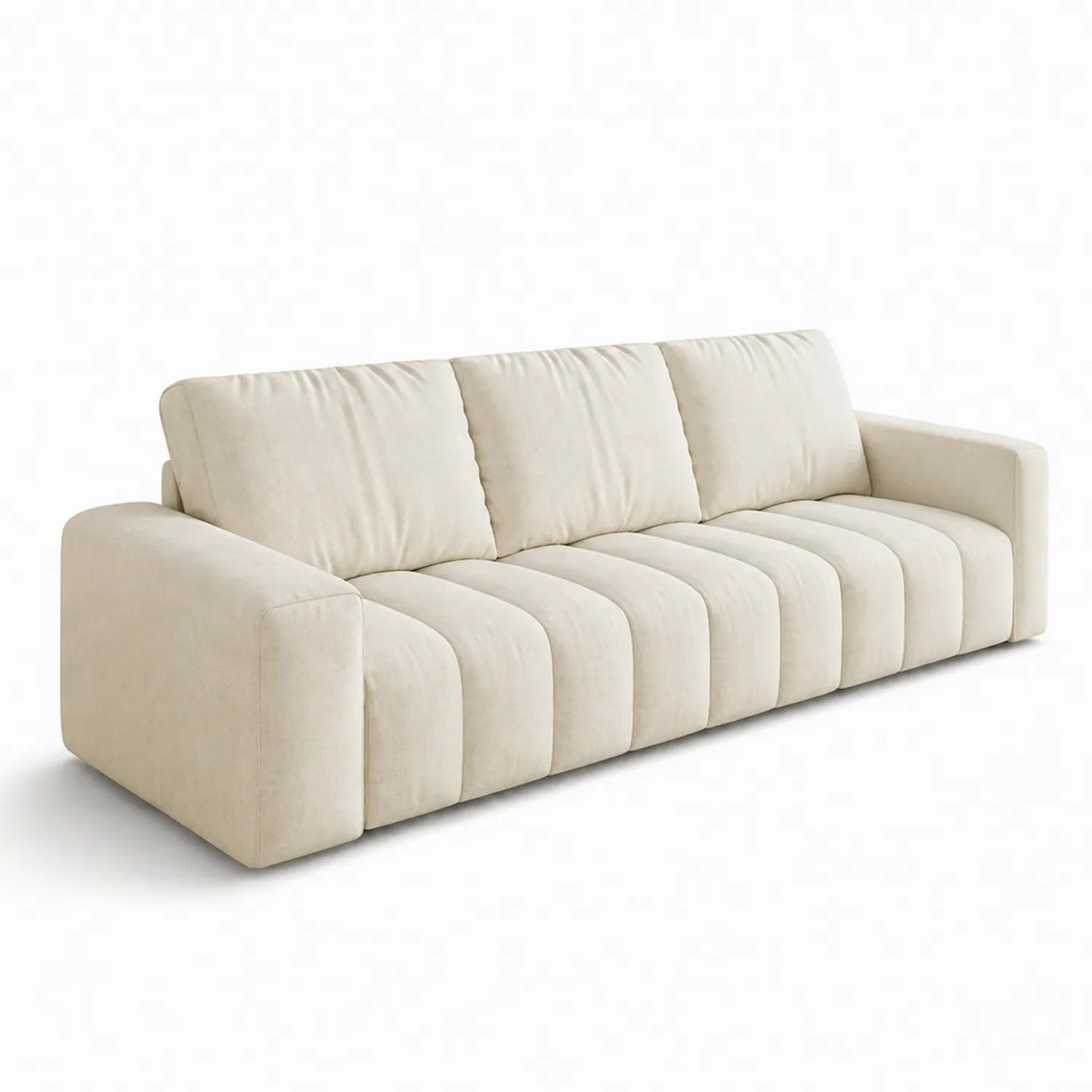 3-Sitzer Sofa aus Stoff Beige 240 cm