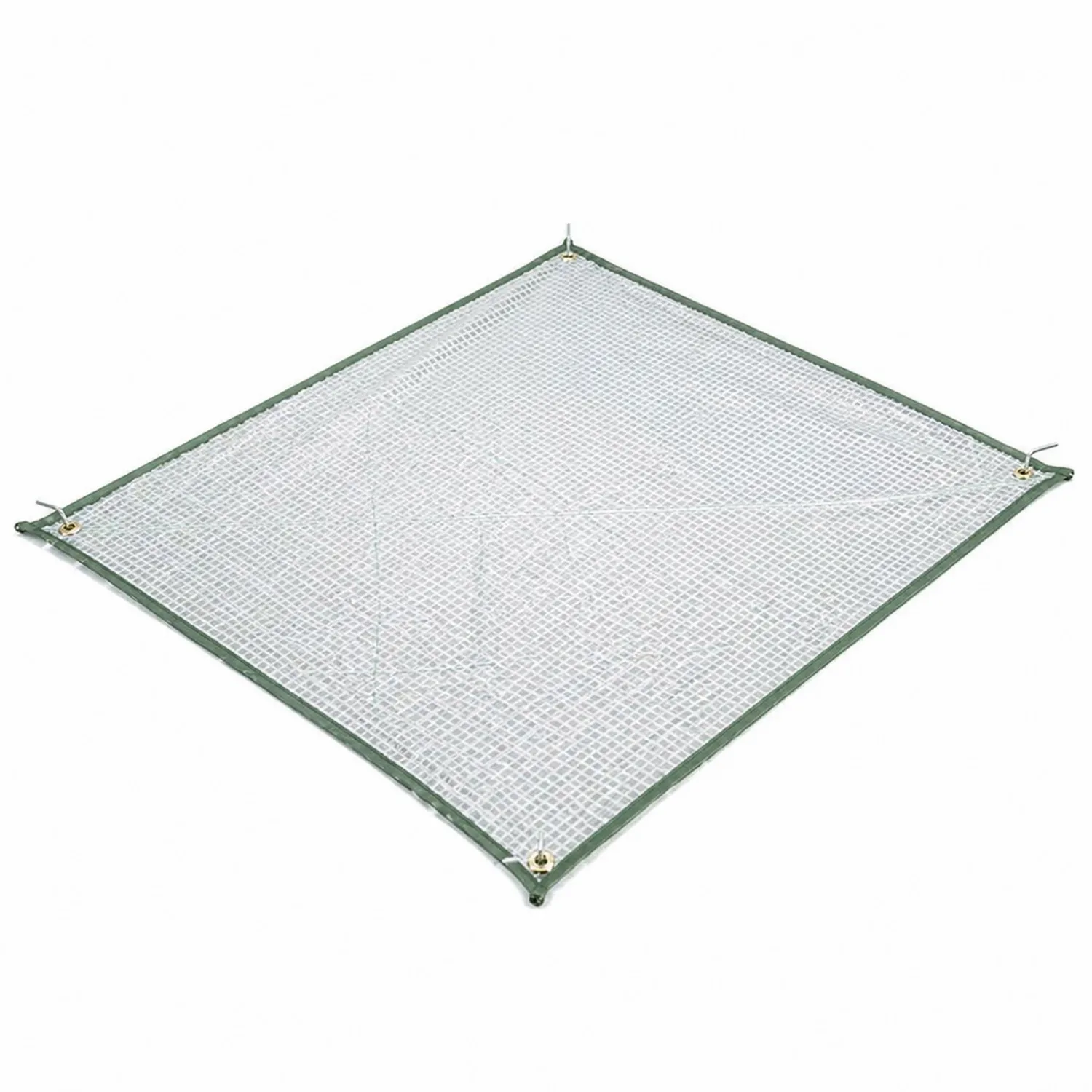 Gewächshaus Abdeckplane PVC Transparent 0.5 mm mit Ösen 200x200 cm