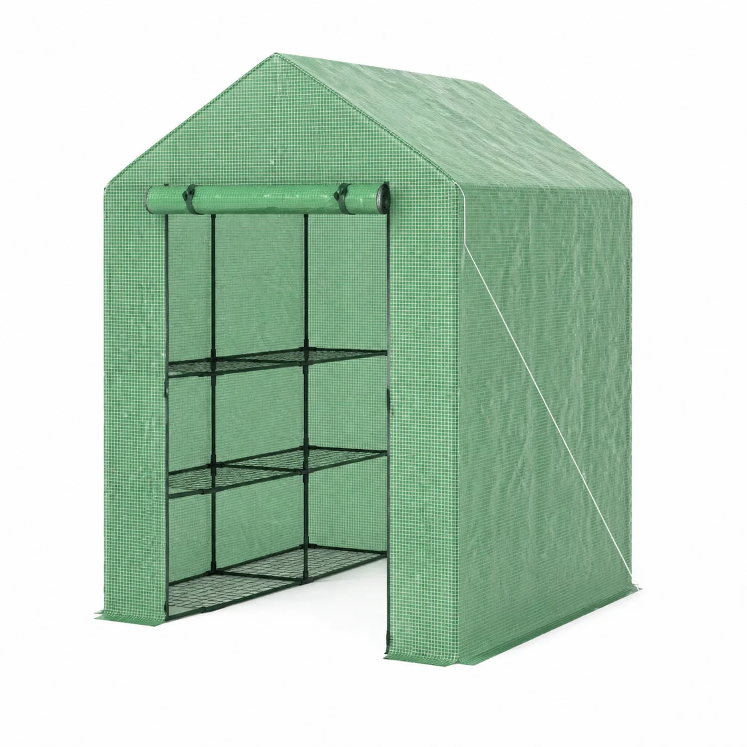 Gewächshaus PVC Metallrahmen 195cm Grün