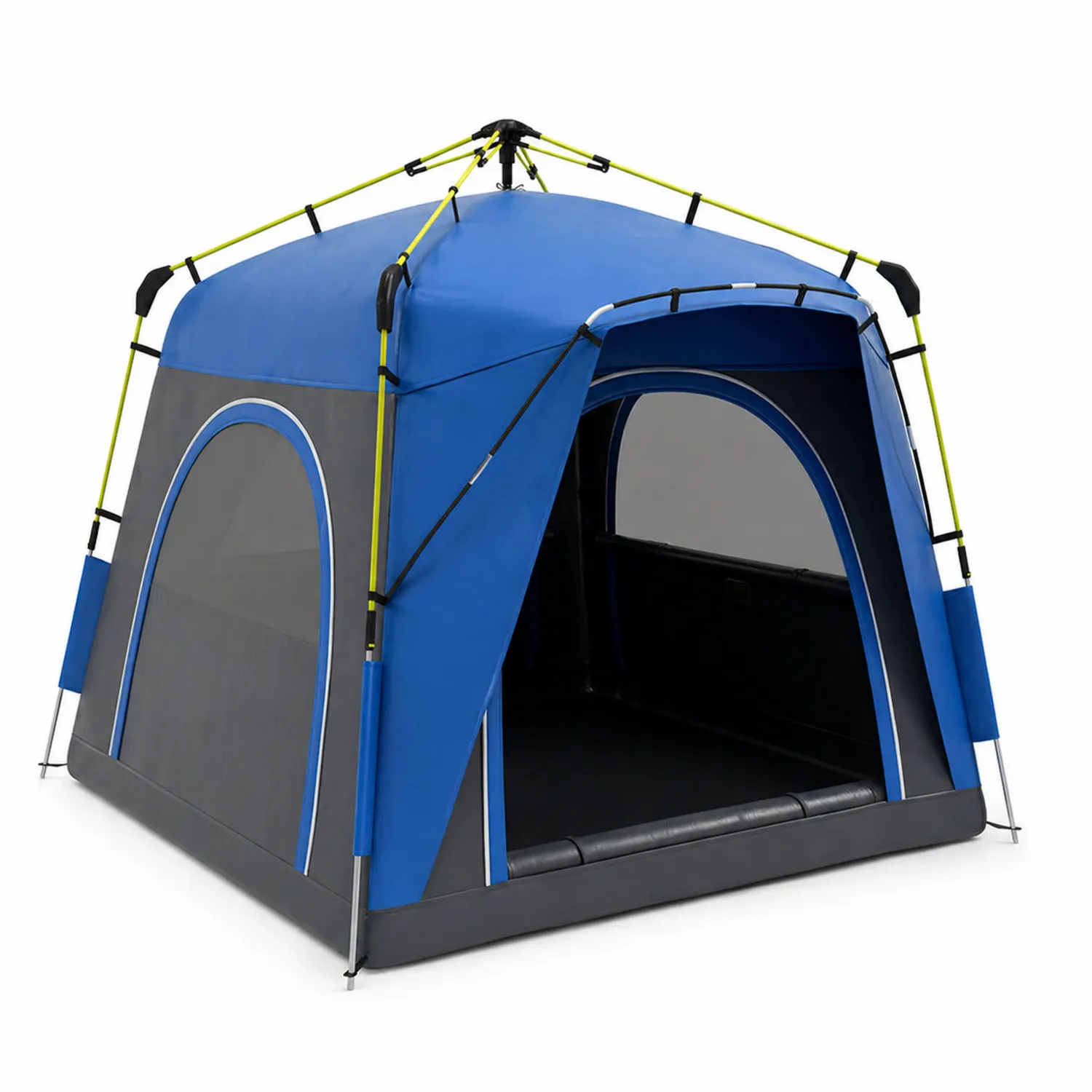 Outdoor Zelt Polyester Blau/Grau 210x210x150 cm
