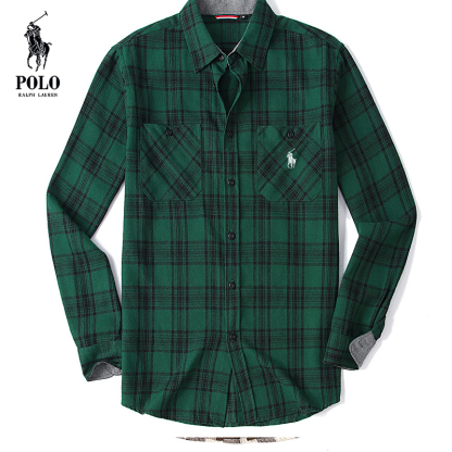 Ralkhjgph Lauren Men's flannel plaid shirt