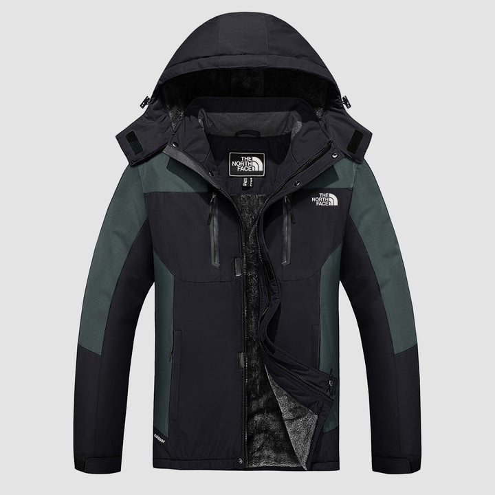 Men's Winter Snow Jackets Fleece Lining with Multi Pockets Water-Resistant Coats