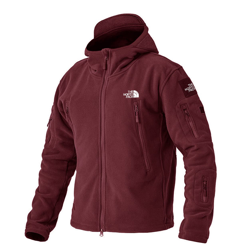Men's Military Fleece Jackets Zip Up Hoodies Windbreakers Warm Hiking Camping Hunting Tactical Winter Coats with 6 Zip Pockets