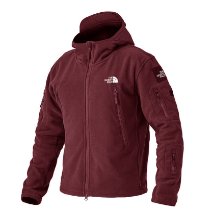 Men's Military Fleece Jackets Zip Up Hoodies Windbreakers Warm Hiking Camping Hunting Tactical Winter Coats with 6 Zip Pockets