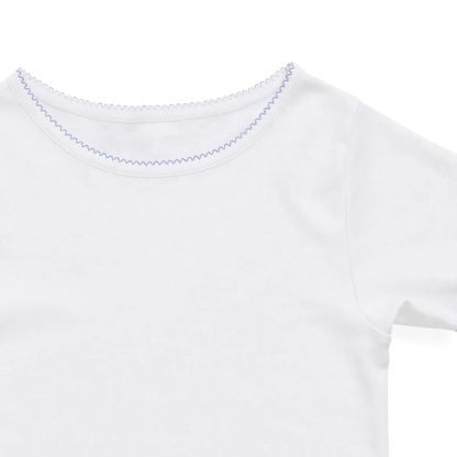 Pure white short T-shirt