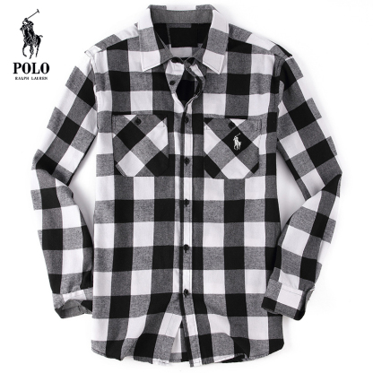Ralkhjgph Lauren Men's flannel plaid shirt