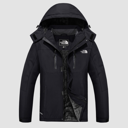 Men's Winter Snow Jackets Fleece Lining with Multi Pockets Water-Resistant Coats