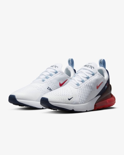 Nikhjgke Air Max 270 USA White Red Blue Sneakers