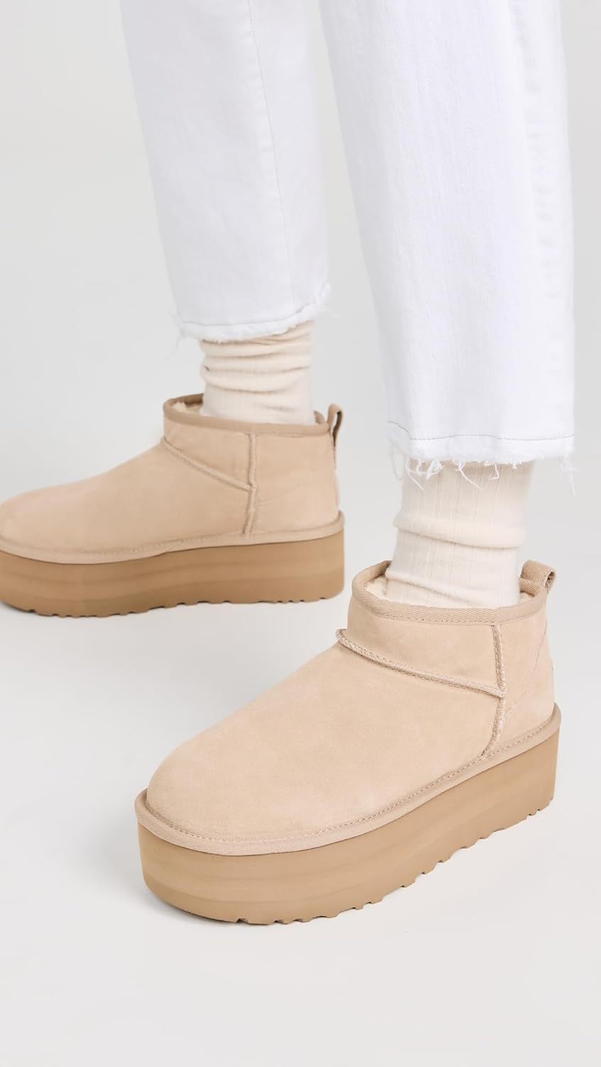ukhjggg Women's Classic Ultra Mini Platform Boot