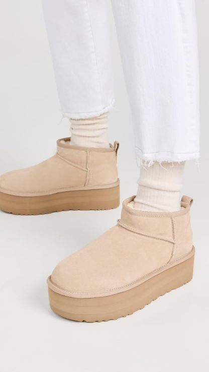 ukhjggg Women's Classic Ultra Mini Platform Boot