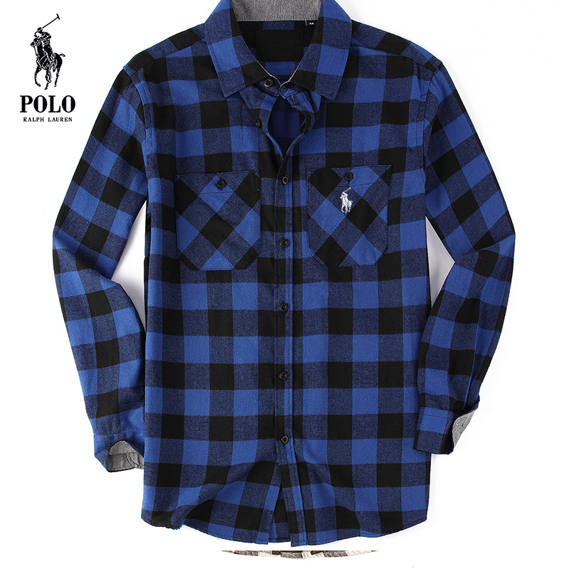 Ralkhjgph Lauren Men's flannel plaid shirt - Last day of limited time 