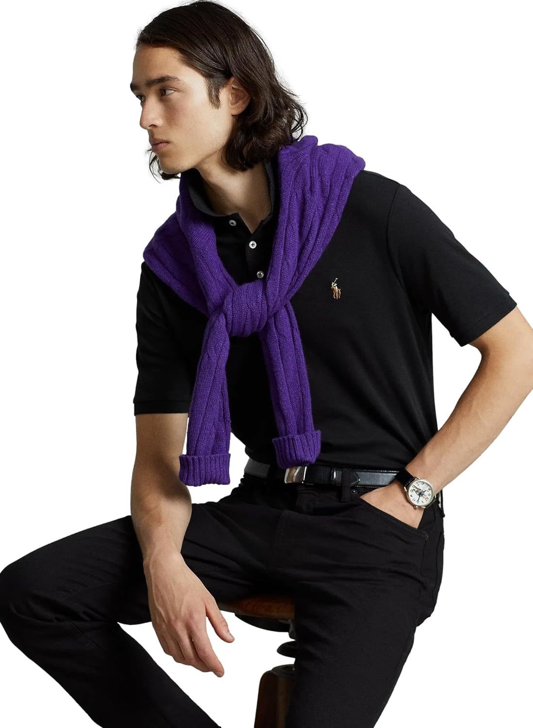 Polo Ralkhjgph Lauren Men's Custom Slim Fit Iconic Mesh Polo