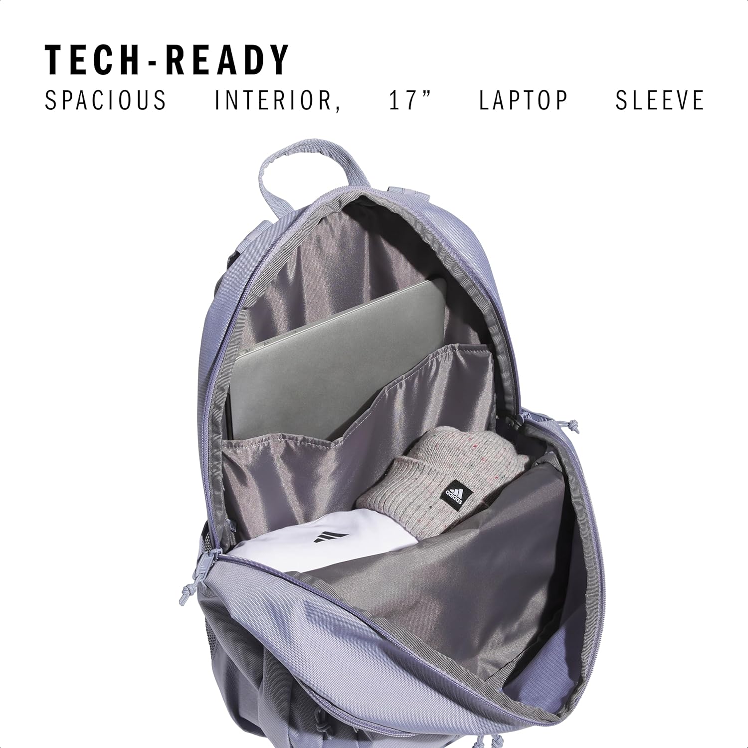 Akhjgdidas Prime Backpack for Work, Travel Bag for Women and Men with Padded Compartment for Laptop, Two Tone White/Black, One Size