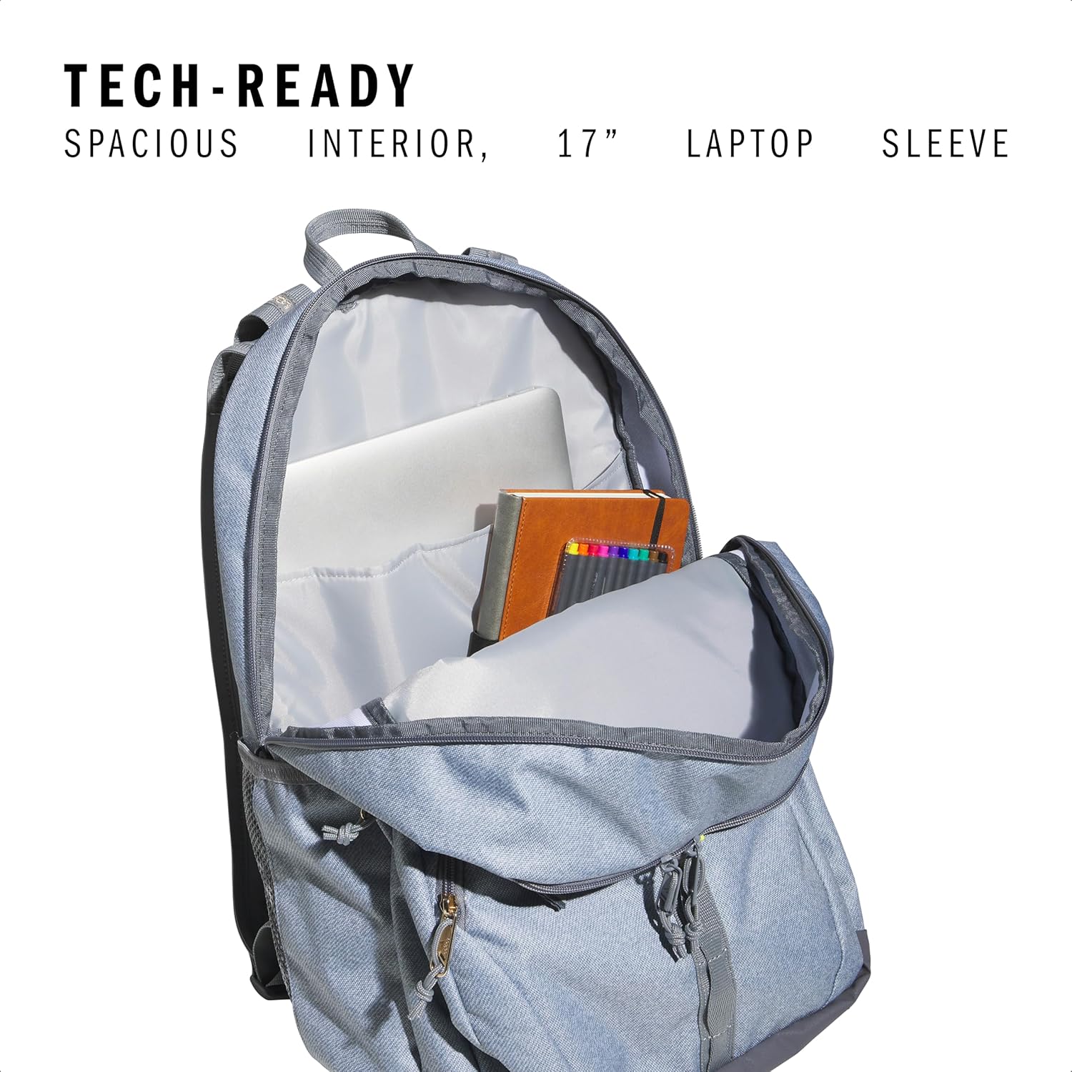 Akhjgdidas Prime Backpack for Work, Travel Bag for Women and Men with Padded Compartment for Laptop, Two Tone White/Black, One Size