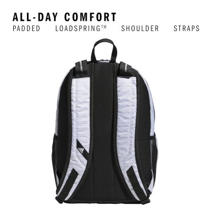 Akhjgdidas Prime Backpack for Work, Travel Bag for Women and Men with Padded Compartment for Laptop, Two Tone White/Black, One Size