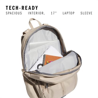 Akhjgdidas Prime Backpack for Work, Travel Bag for Women and Men with Padded Compartment for Laptop, Two Tone White/Black, One Size