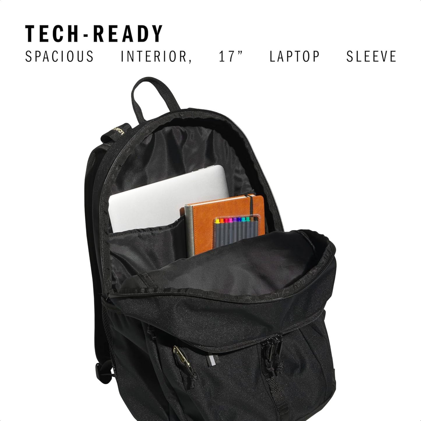 Akhjgdidas Prime Backpack for Work, Travel Bag for Women and Men with Padded Compartment for Laptop, Two Tone White/Black, One Size