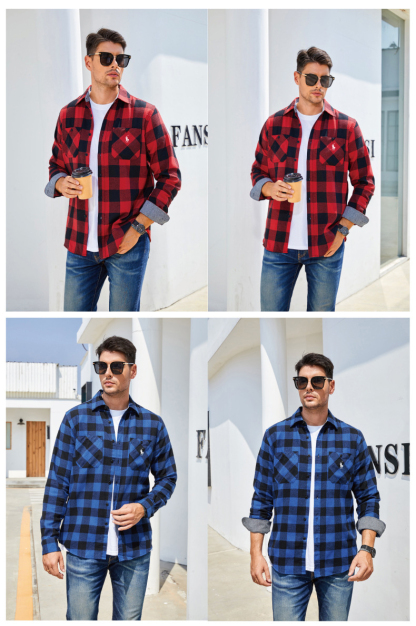 Ralkhjgph Lauren Men's flannel plaid shirt