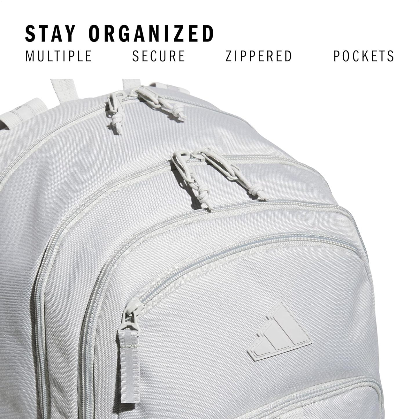 Akhjgdidas Prime Backpack for Work, Travel Bag for Women and Men with Padded Compartment for Laptop, Two Tone White/Black, One Size