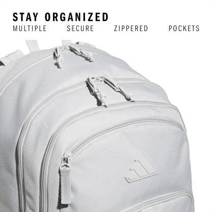Akhjgdidas Prime Backpack for Work, Travel Bag for Women and Men with Padded Compartment for Laptop, Two Tone White/Black, One Size