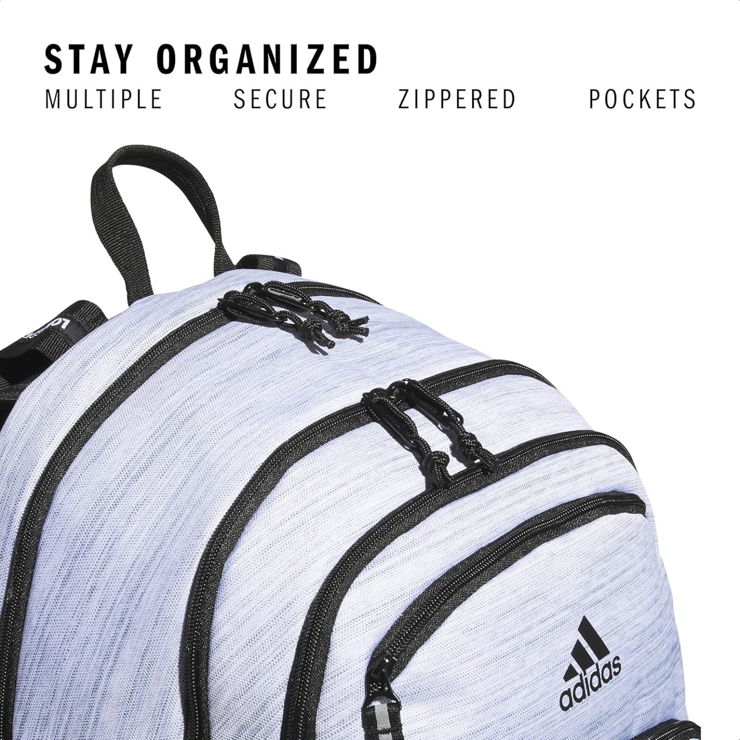 Akhjgdidas Prime Backpack for Work, Travel Bag for Women and Men with Padded Compartment for Laptop, Two Tone White/Black, One Size