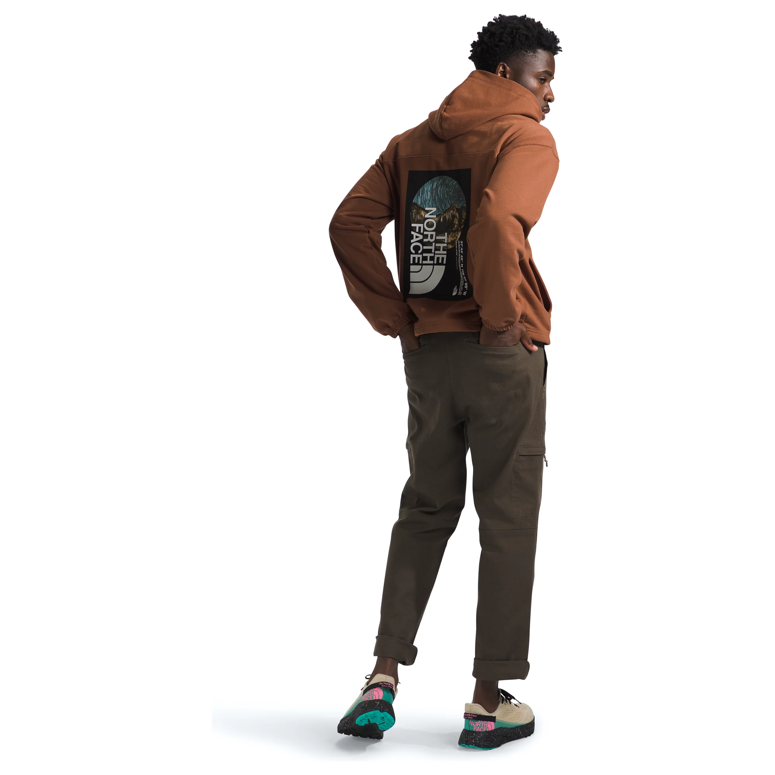 The Nokhjgrth Face-2025 Men's Axys Hoodie in Stone Brown