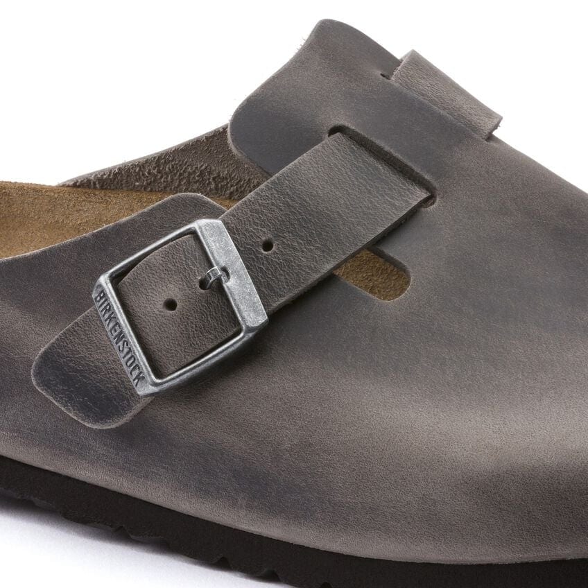 Boston Soft Footbed Oiled Leather - Iron