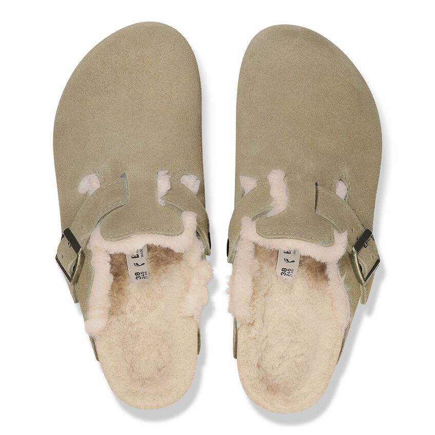 Boston Shearling Suede Leather - Taupe