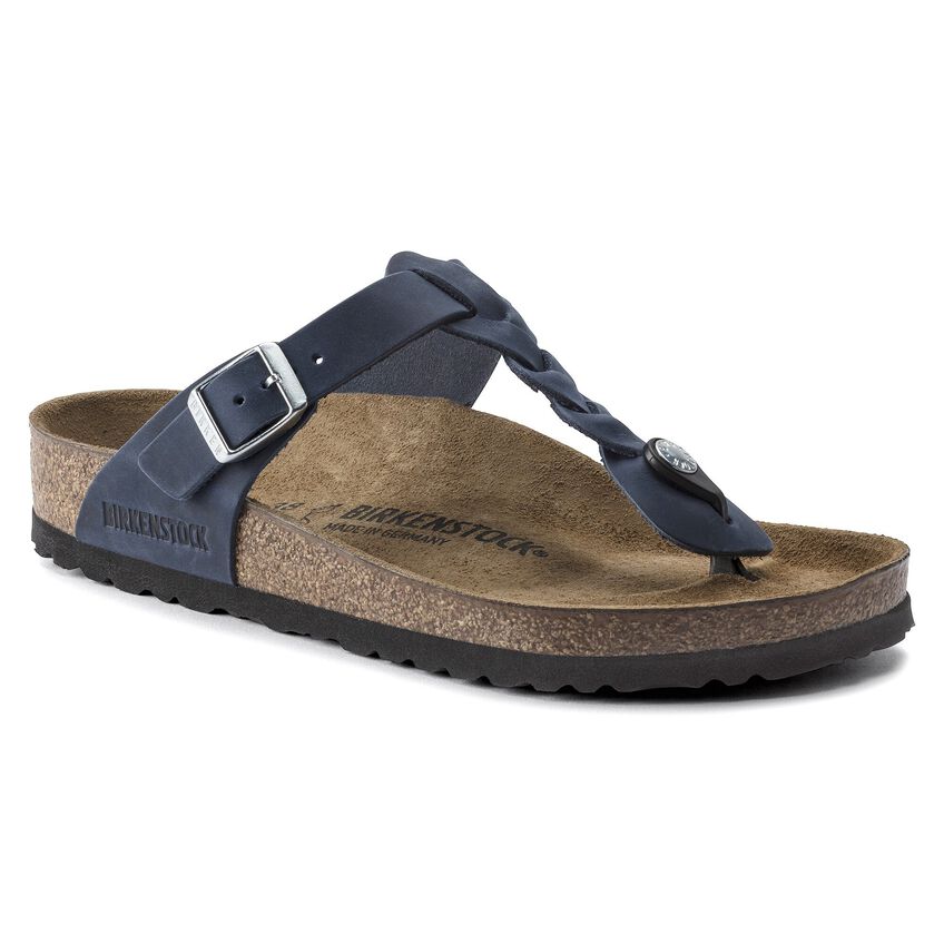 Gizeh Braided Oiled Leather - Navy