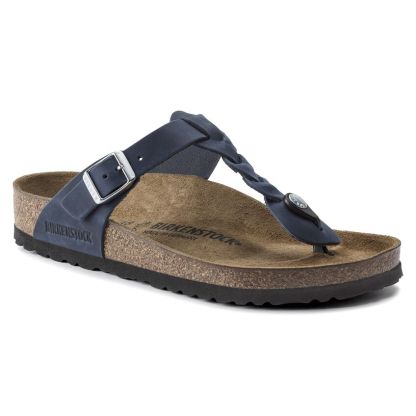 Gizeh Braided Oiled Leather - Navy