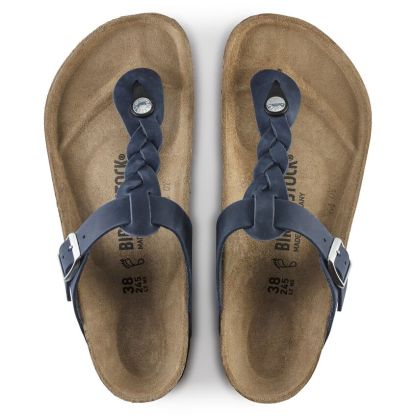 Gizeh Braided Oiled Leather - Navy