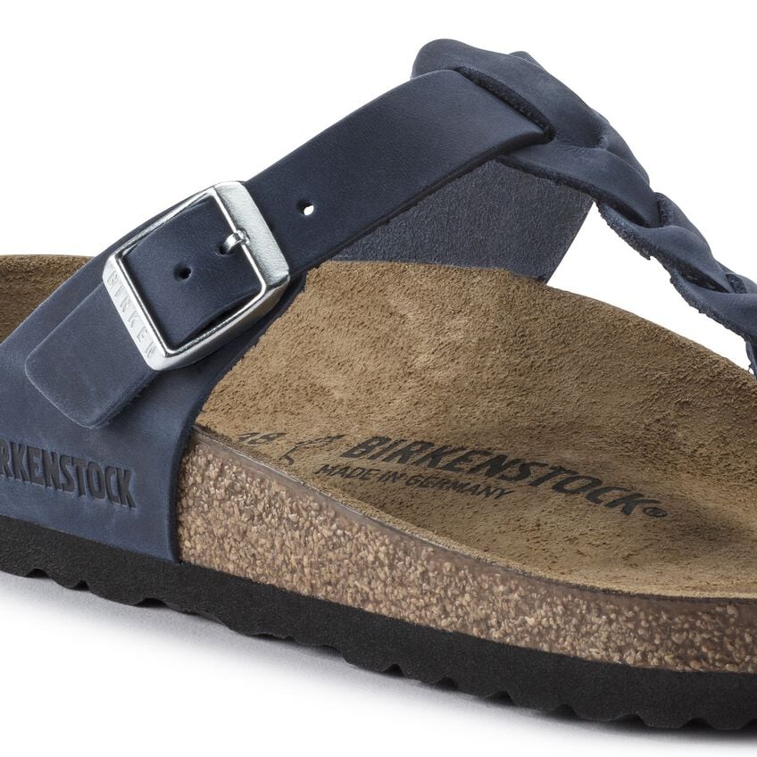 Gizeh Braided Oiled Leather - Navy