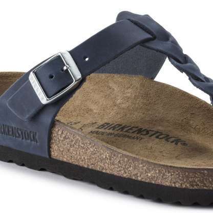 Gizeh Braided Oiled Leather - Navy