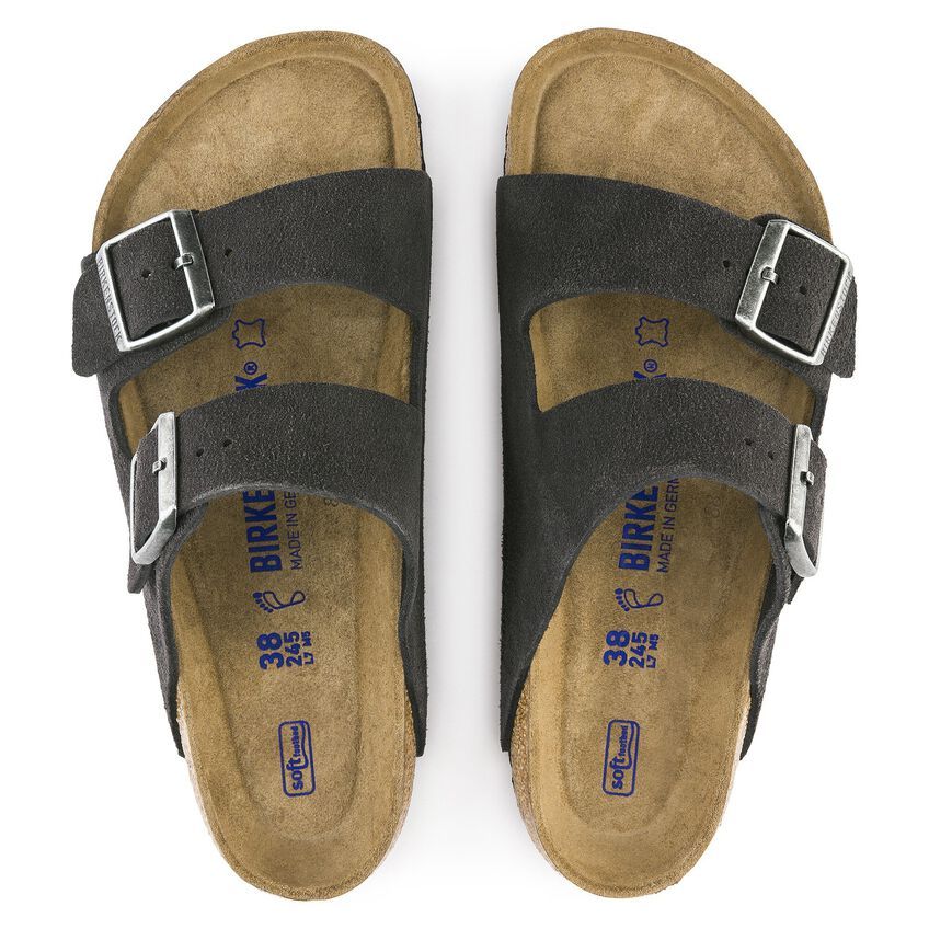 Arizona Soft Footbed Suede Leather - Velvet Gray