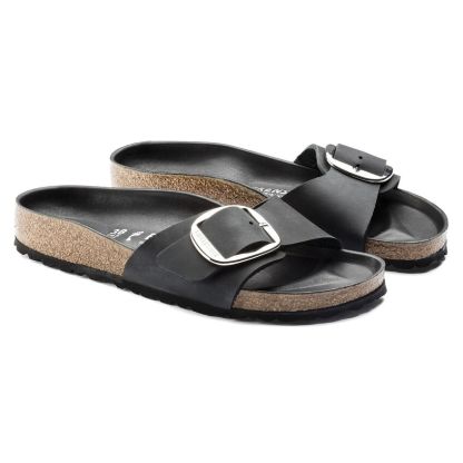Madrid Big Buckle Oiled Leather - Black