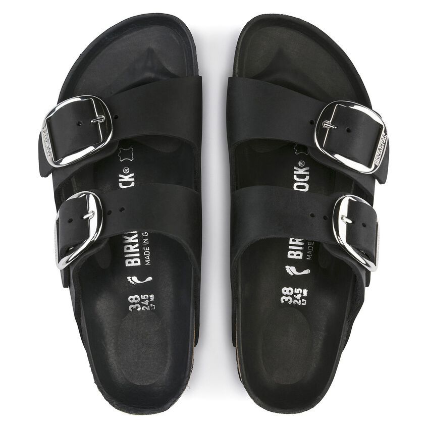 Arizona Big Buckle Oiled Leather - Black